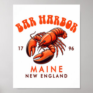 Bar Harbor Maine New England Travel Funny Bar Harb Poster