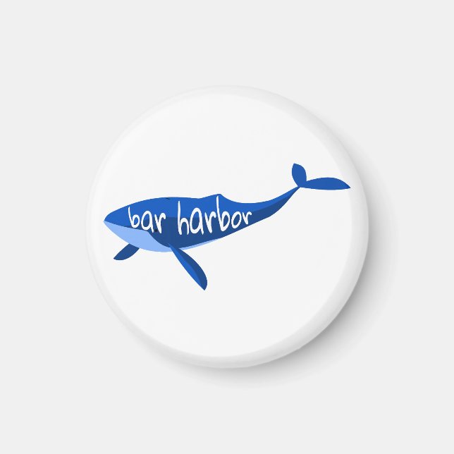 Bar Harbor Maine Whale Magnet (Front)