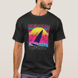 Bar Harbor Retro 80s Style Souvenir Beach T-Shirt
