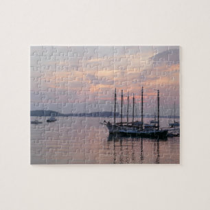 Bar Harbor Ships at Sunrise II Jigsaw Puzzle