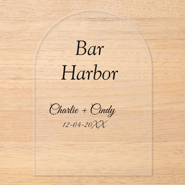 Bar Harbour bachelorette party bridesmaid wedding  Acrylic Invitations (Front)