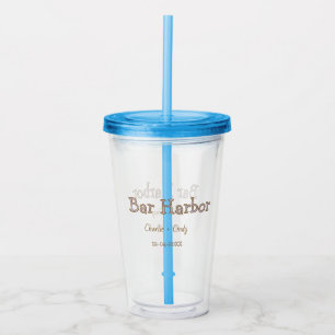 Bar Harbour bachelorette party bridesmaid wedding Acrylic Tumbler