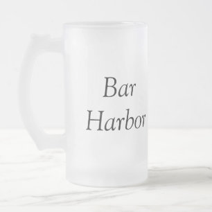 Bar Harbour bachelorette party bridesmaid wedding Frosted Glass Beer Mug