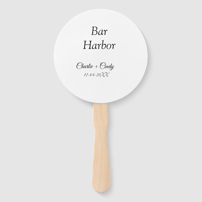 Bar Harbour bachelorette party bridesmaid wedding  Hand Fan (Front)