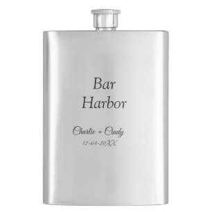 Bar Harbour bachelorette party bridesmaid wedding  Hip Flask