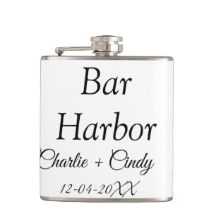 Bar Harbour bachelorette party bridesmaid wedding  Hip Flask