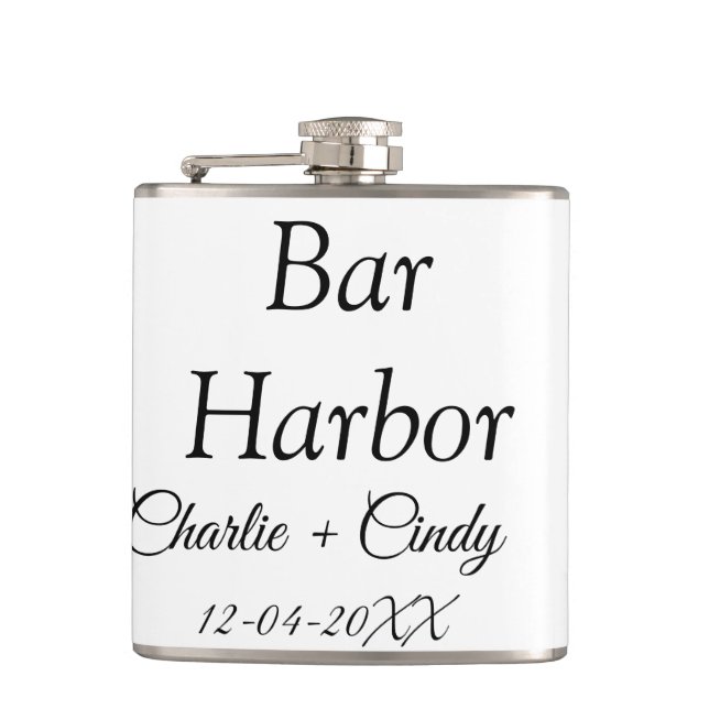 Bar Harbour bachelorette party bridesmaid wedding  Hip Flask (Front)
