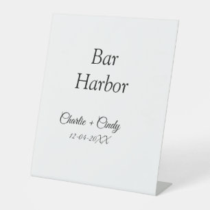 Bar Harbour bachelorette party bridesmaid wedding Pedestal Sign