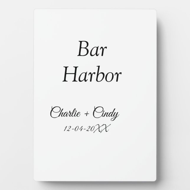 Bar Harbour bachelorette party bridesmaid wedding  Plaque (Front)