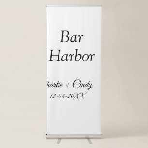 Bar Harbour bachelorette party bridesmaid wedding Retractable Banner