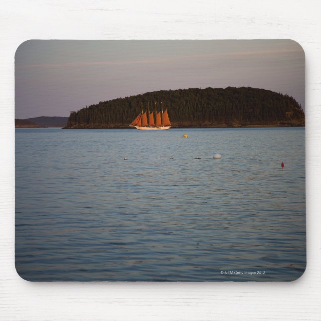 Bar Harbour, Maine at sunset Mouse Mat (Front)
