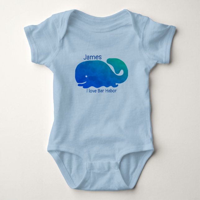 Bar Harbour Maine Baby Bodysuit (Front)