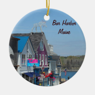 Bar Harbour, Maine Ceramic Tree Decoration