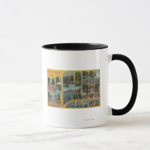 Bar Harbour, Maine - Large Letter Scenes Mug
