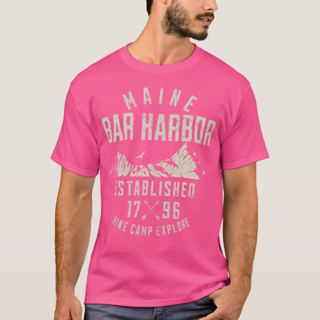 Bar Harbour Maine Nature Hiking Outdoors T-Shirt (Front)