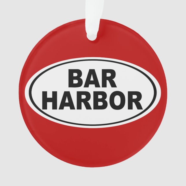 Bar Harbour Maine Ornament (Front)