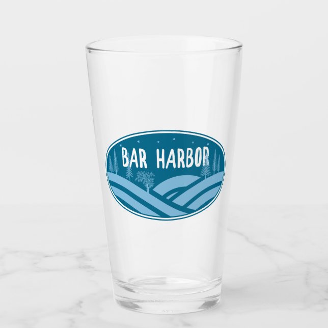 Bar Harbour Maine Outdoors Glass (Front)