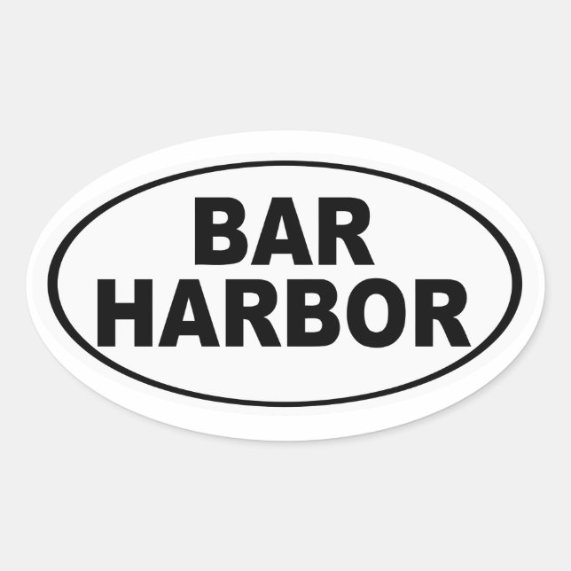 Bar Harbour Maine Oval Sticker (Front)