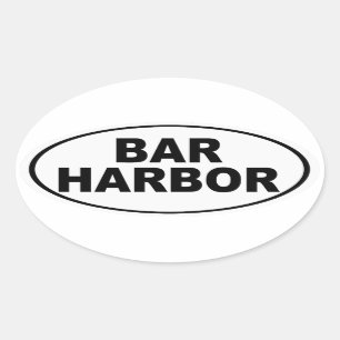 Bar Harbour Maine Oval Sticker