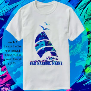 Bar Harbour Maine Sailboat Vacation T-Shirt