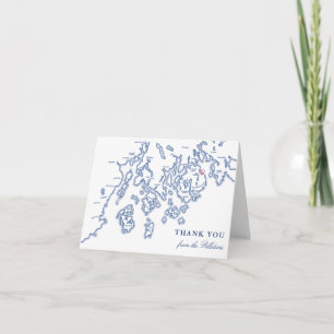 Bar Harbour Maine Thank You Cards Personalised