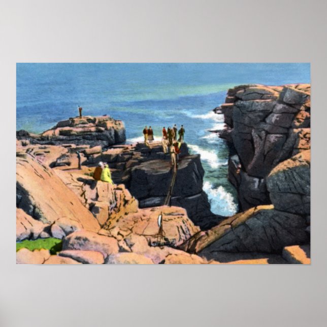 Bar Harbour Maine Thunder Hole Poster (Front)