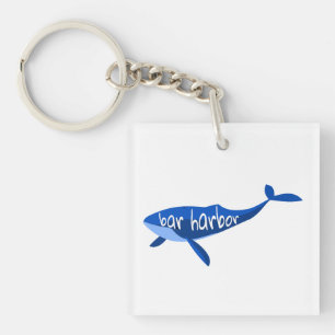 Bar Harbour Maine Whale Key Ring