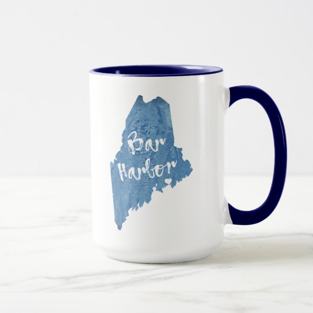 Bar Harbour Maine Wood Grain Mug (Right)