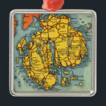 Bar Harbour Mt Desert Map Metal Tree Decoration<br><div class="desc">The Maine's coast at Mt Desert Island,  Acadia National Park.  This is a terrific old,  vintage map of the Bar Harbour area.  It makes a colourful ornament to put on your tree or give as a gift. It features landmarks and Frenchman Bay,  Blue Hill Bay and more.</div>