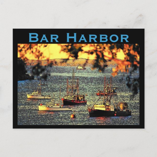 Bar Harbour Postcard (Front)