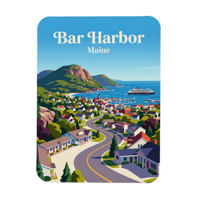 Bar Harbour USA Magnet (Vertical)