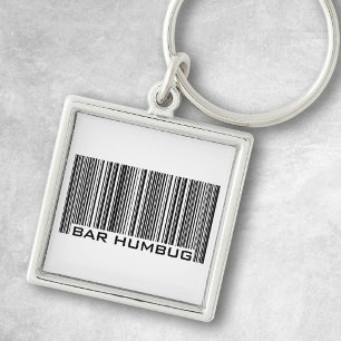 Bar Humbug Funny Christmas Pun Key Ring