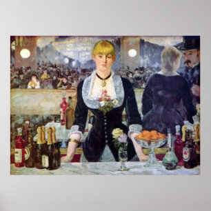 Bar in the Folies-Bergere by Edouard Manet Poster