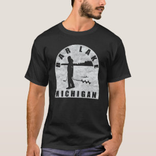 Bar Lake Ice Fishing Michigan T-Shirt