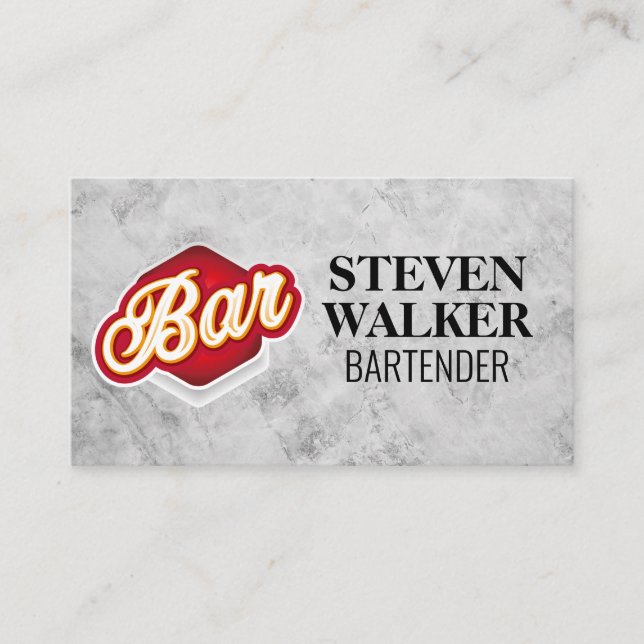 Bar Logo | Restaurant Industry Appointment Card (Front)