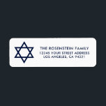 Bar Mitzvah and Bat Mitzvah Blue White Address<br><div class="desc">Bar Mitzvah and Bat Mitzvah Blue and White Address label</div>