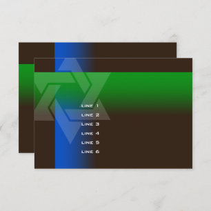 Bar Mitzvah Blue and Green on Any Colour Invitation
