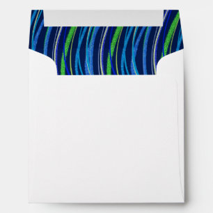 Bar Mitzvah Blue and Green Prayer Shawl Envelope