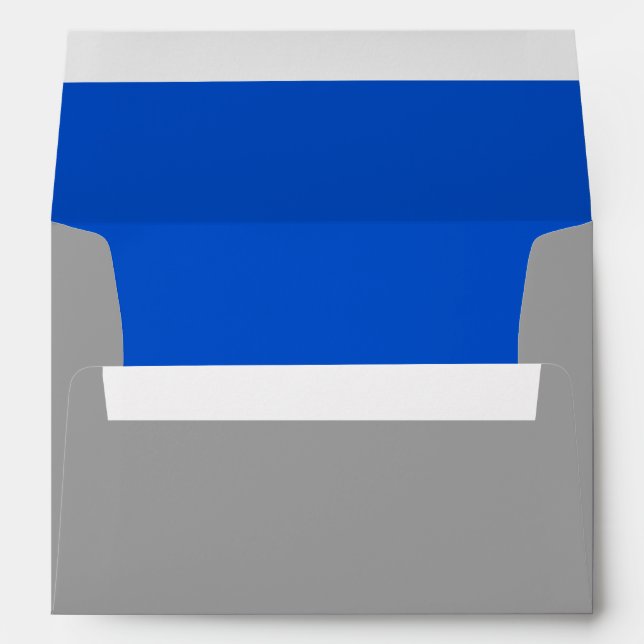 Bar Mitzvah Blue and Grey on Any Colour Envelope (Back (Bottom))