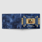 Bar mitzvah blue marble gold scroll boys photo
