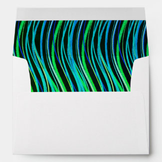 Bar Mitzvah Blue Neon Green Prayer Shawl Envelope