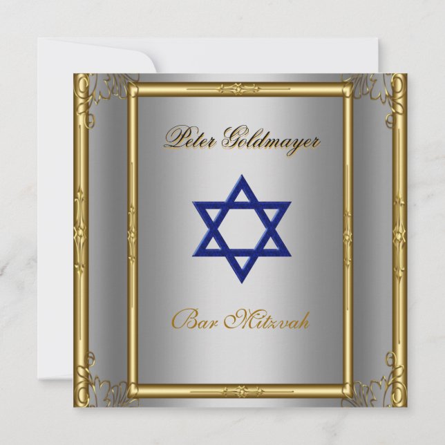 Bar Mitzvah ceremony Invitation (Back)