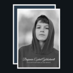 Bar Mitzvah | Classic and Simple Custom Photo Invitation<br><div class="desc">This simple and modern twist to a classic design is composed of serif typography on a simple background with a white frame. Add custom photo. Black and white filter has been applied.</div>