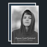 Bar Mitzvah | Classic and Simple Custom Photo Invitation<br><div class="desc">This simple and modern twist to a classic design is composed of serif typography on a simple background with a white frame. Add custom photo. Black and white filter has been applied.</div>
