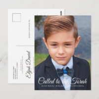 Bar Mitzvah Classic Elegant  Photo Invitation
