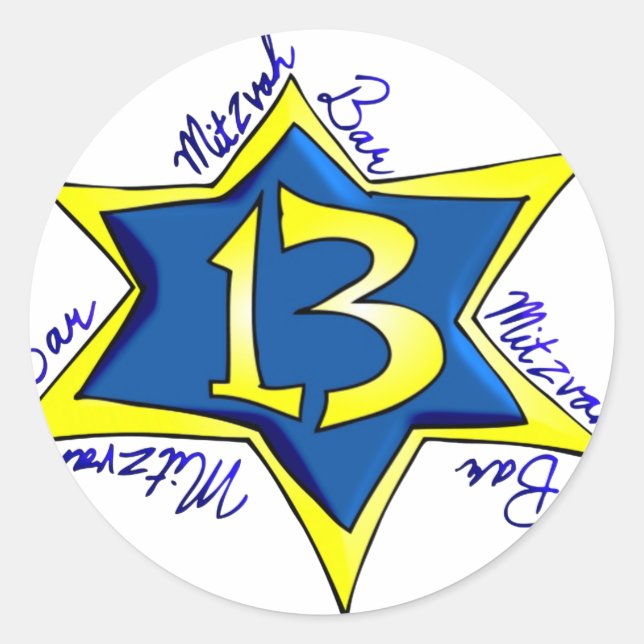 Bar MItzvah Classic Round Sticker (Front)