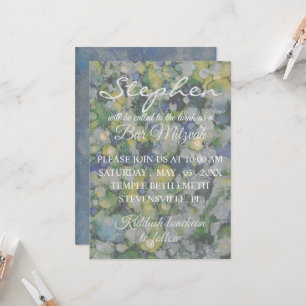 Bar Mitzvah Colourful Inks Invitation