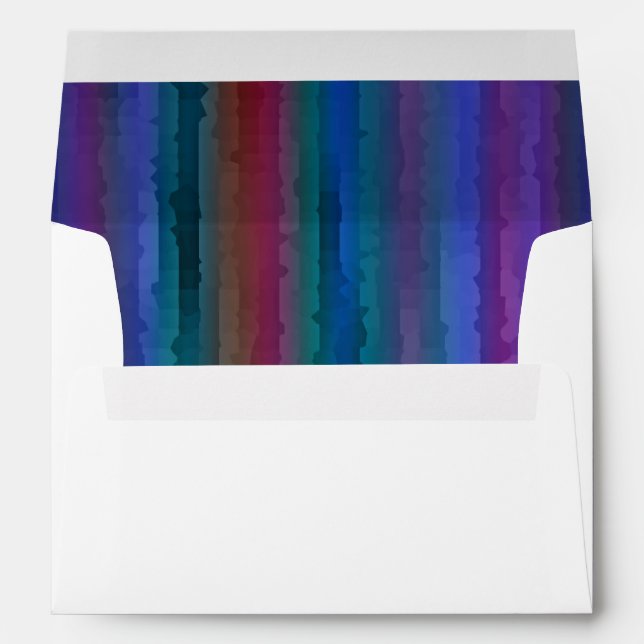 Bar Mitzvah Earth Tones Techno Streaks Envelope (Back (Bottom))