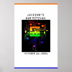Bar Mitzvah Event Custom Logo  Poster