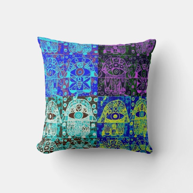 Bar Mitzvah Give-A-Way : Hamsa Pillow (Front)